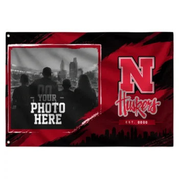 Nebraska Cornhuskers House Flag Customized Framed Photo Red Black Best Selling