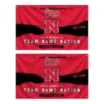 Nebraska Cornhuskers House Flag Personalized Brushed Streaks Red Best Selling