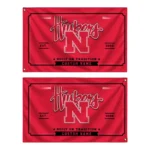Nebraska Cornhuskers House Flag Personalized Ornate Border Red Best Selling
