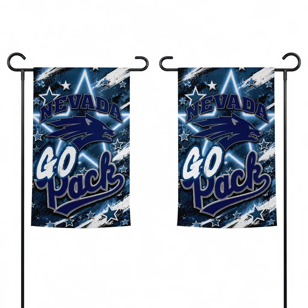 Nevada Wolf Pack Garden Flag Custom Glowing Star Blue Fashion Forward Nevada Wolf Pack Garden Flag Custom Glowing Star Blue Fashion Forward