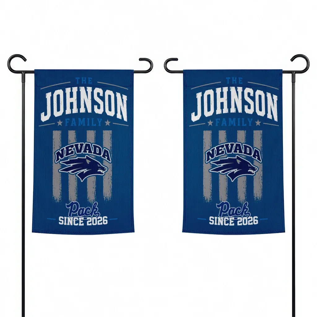 Nevada Wolf Pack Garden Flag Customized Distressed Stripes Blue Fashion Forward Nevada Wolf Pack Garden Flag Customized Distressed Stripes Blue Fashion Forward
