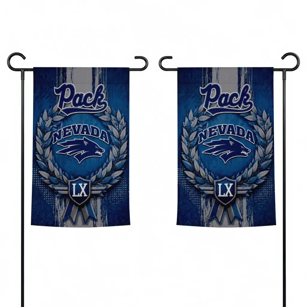 Nevada Wolf Pack Garden Flag Customized Laurel Wreath Blue Fashion Forward Nevada Wolf Pack Garden Flag Customized Laurel Wreath Blue Fashion Forward