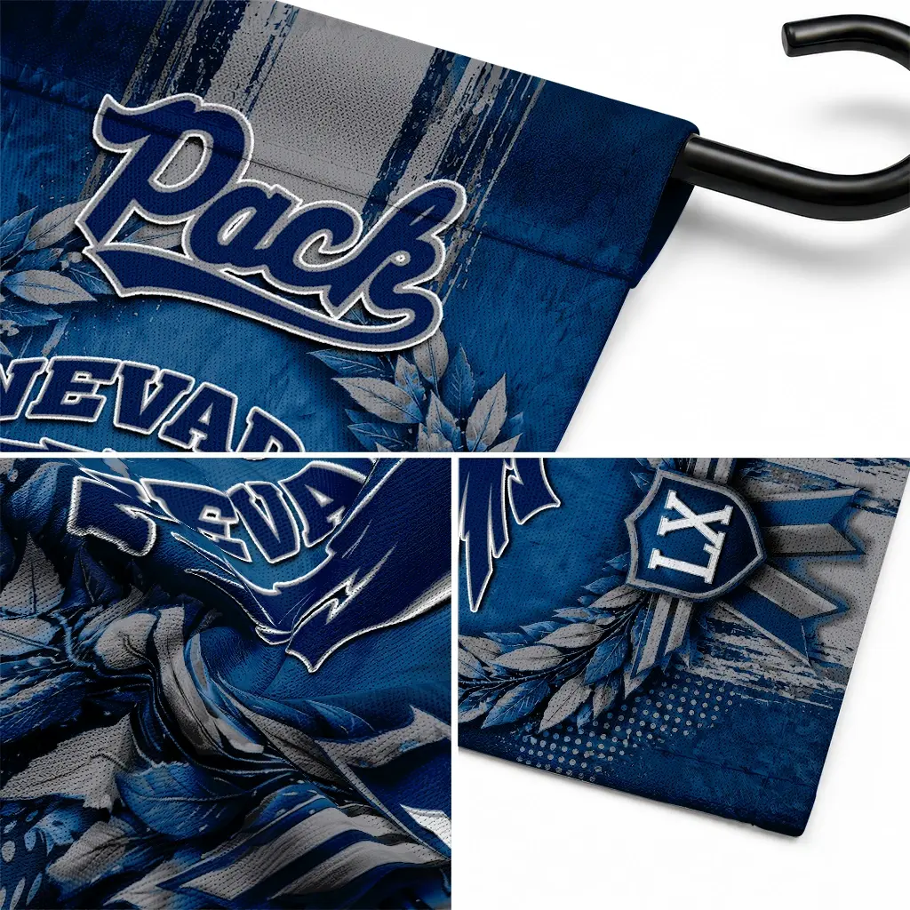 Nevada Wolf Pack Garden Flag Customized Laurel Wreath Blue Latest Model Nevada Wolf Pack Garden Flag Customized Laurel Wreath Blue Latest Model