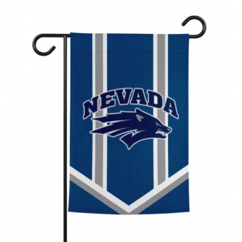Nevada Wolf Pack Garden Flag Personalized Chevron Stripes Blue Best Selling