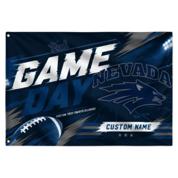 Nevada Wolf Pack House Flag Custom Action Streaks Blue Best Selling