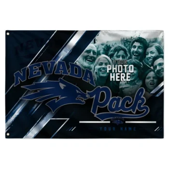 Nevada Wolf Pack House Flag Custom Diagonal Stripes Blue Best Selling