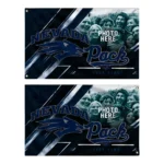 Nevada Wolf Pack House Flag Custom Diagonal Stripes Blue Best Selling