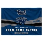 Nevada Wolf Pack House Flag Personalized Brushed Streaks Blue Best Selling