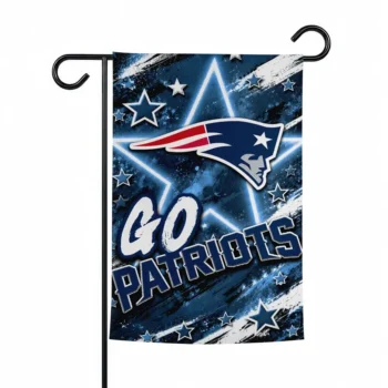 New England Patriots Garden Flag Custom Glowing Star Blue Best Selling