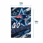 New England Patriots Garden Flag Custom Glowing Star Blue Best Selling