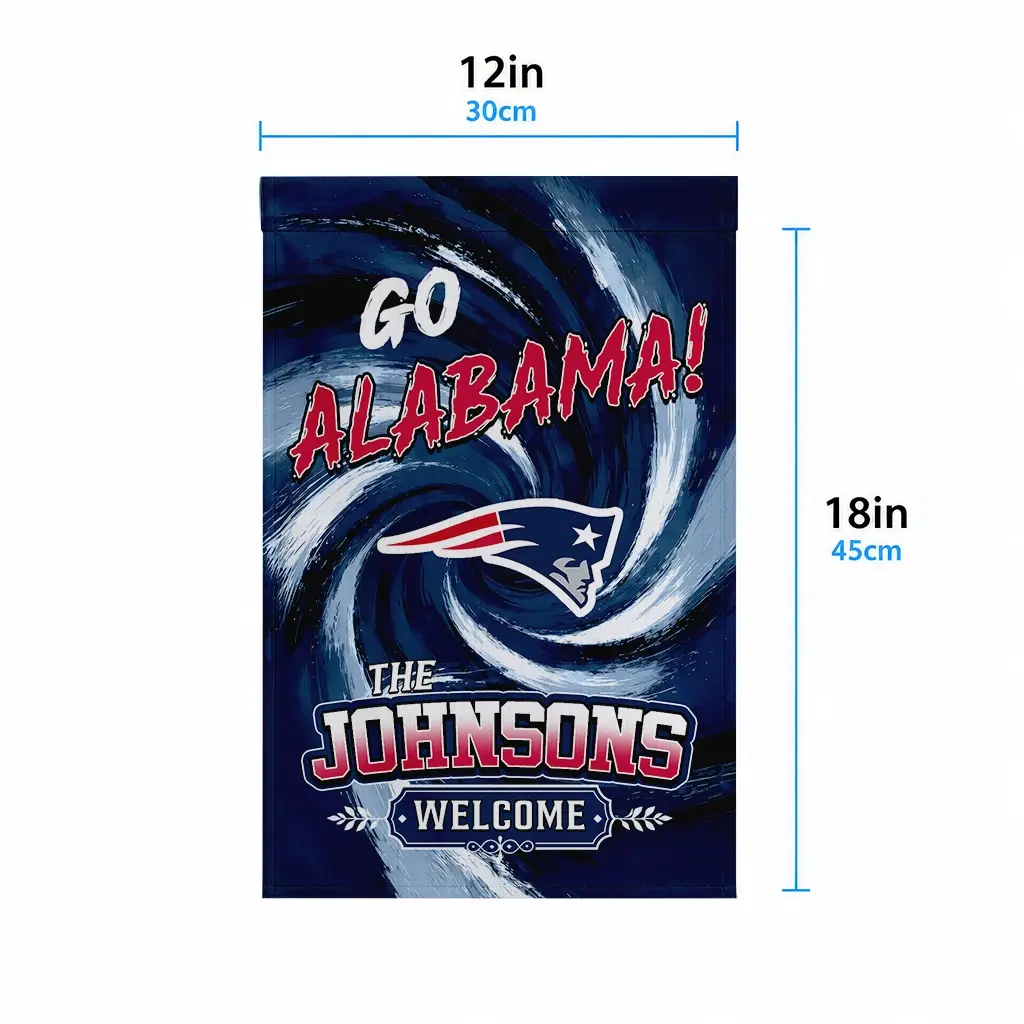 New England Patriots Garden Flag Custom Swirl Vortex Blue High Quality New England Patriots Garden Flag Custom Swirl Vortex Blue High Quality