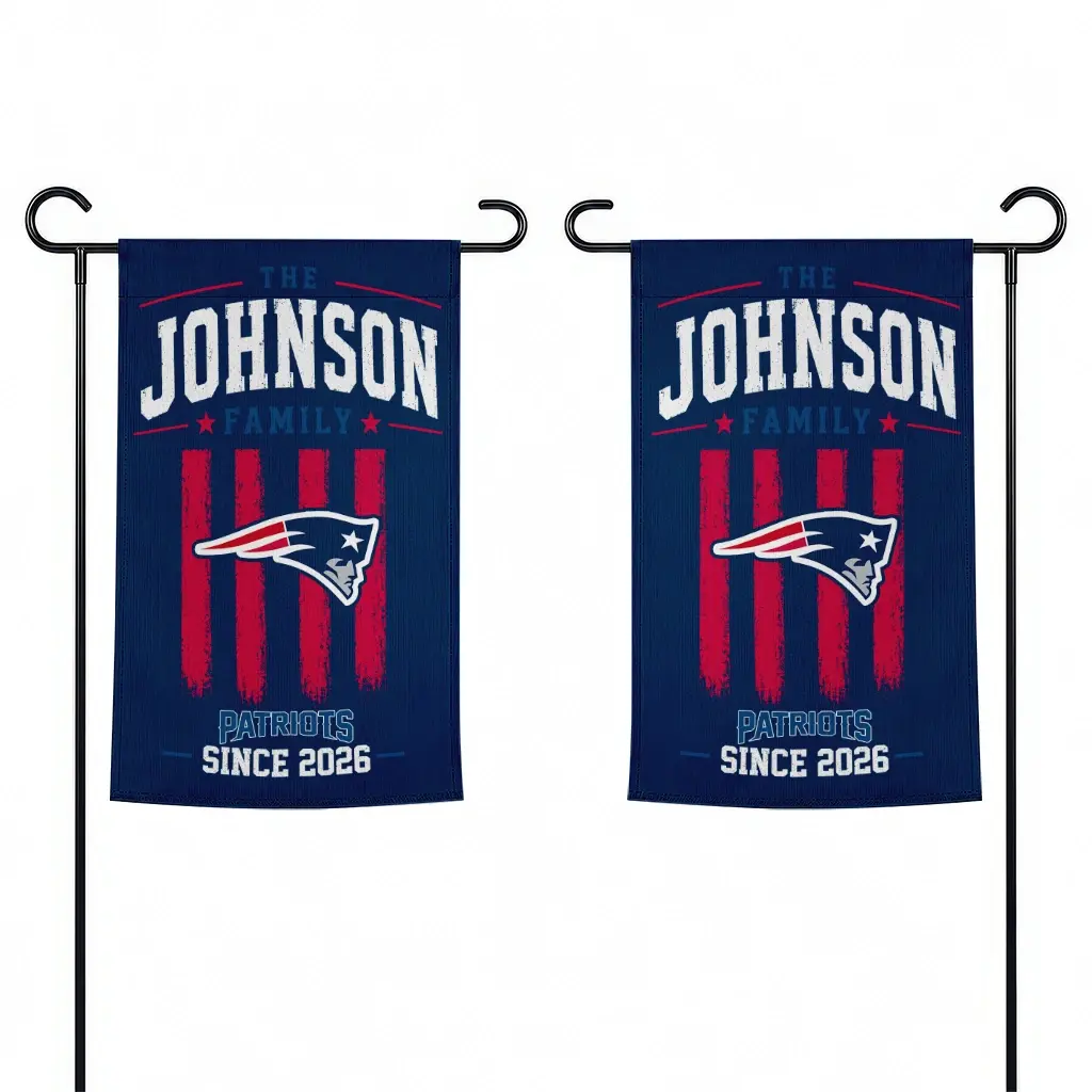 New England Patriots Garden Flag Customized Distressed Stripes Blue Fashion Forward New England Patriots Garden Flag Customized Distressed Stripes Blue Fashion Forward