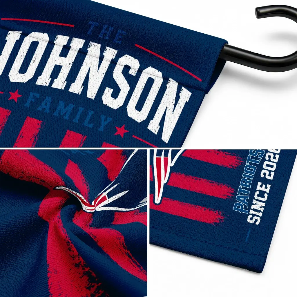 New England Patriots Garden Flag Customized Distressed Stripes Blue Latest Model New England Patriots Garden Flag Customized Distressed Stripes Blue Latest Model