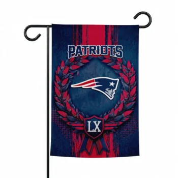 New England Patriots Garden Flag Customized Laurel Wreath Blue Best Selling