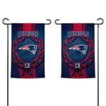 New England Patriots Garden Flag Customized Laurel Wreath Blue Best Selling