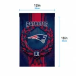 New England Patriots Garden Flag Customized Laurel Wreath Blue Best Selling