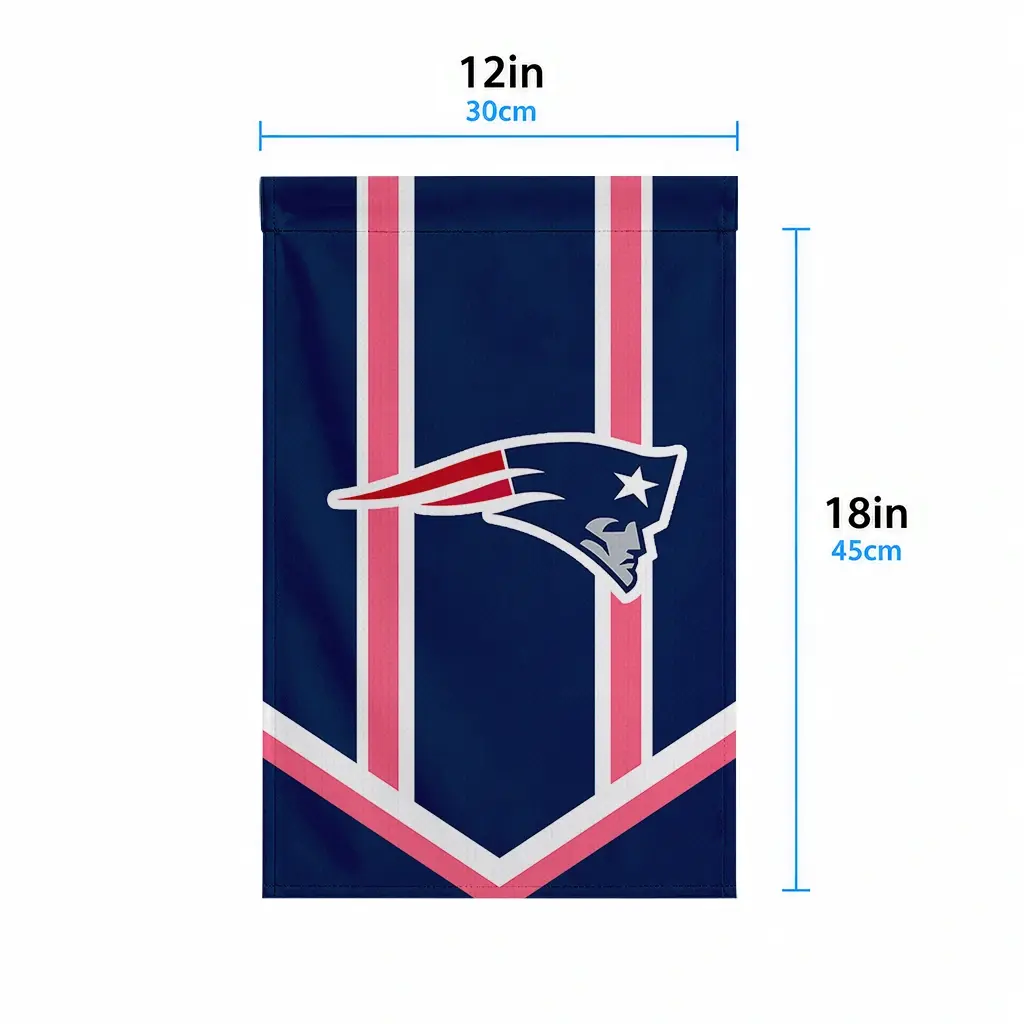 New England Patriots Garden Flag Personalized Chevron Stripes Blue High Quality New England Patriots Garden Flag Personalized Chevron Stripes Blue High Quality
