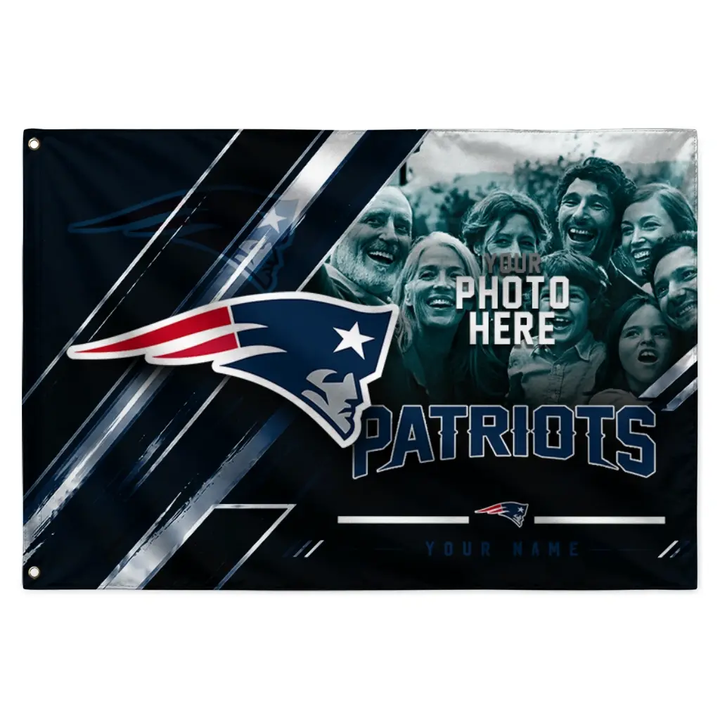 New England Patriots House Flag Custom Diagonal Stripes Blue Best Selling New England Patriots House Flag Custom Diagonal Stripes Blue Best Selling
