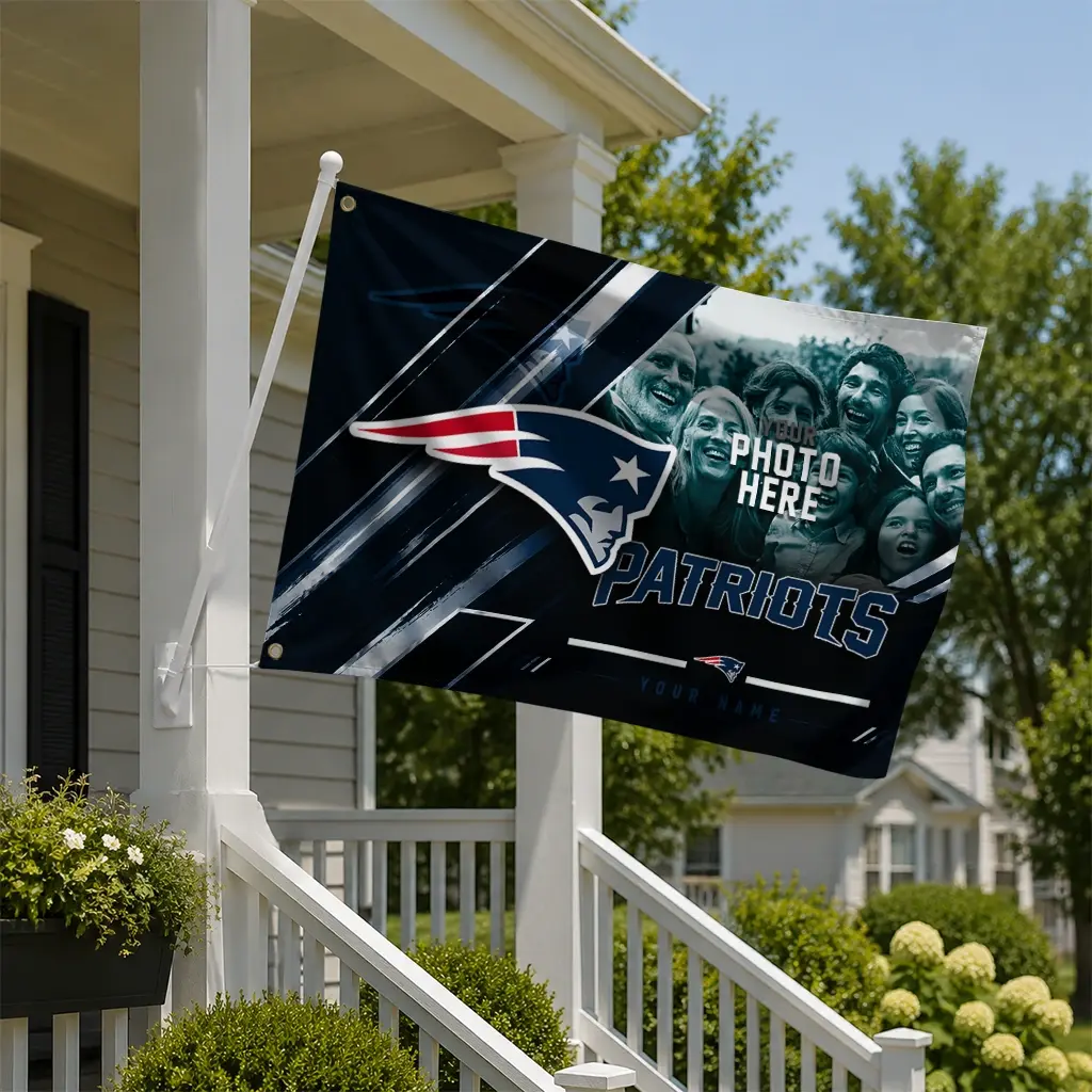 New England Patriots House Flag Custom Diagonal Stripes Blue New Arrival New England Patriots House Flag Custom Diagonal Stripes Blue New Arrival