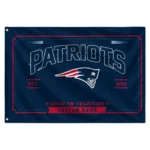 New England Patriots House Flag Personalized Ornate Border Blue Best Selling