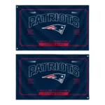New England Patriots House Flag Personalized Ornate Border Blue Best Selling