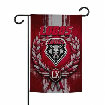 New Mexico Lobos Garden Flag Custom Laurel Wreath Red Best Selling