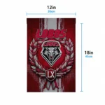 New Mexico Lobos Garden Flag Custom Laurel Wreath Red Best Selling