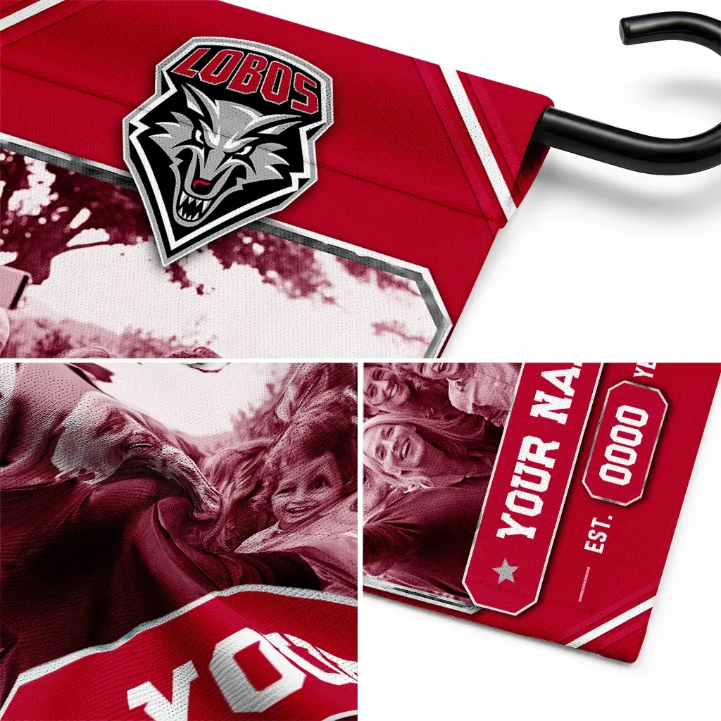 New Mexico Lobos Garden Flag Custom Photo Frame Red Latest Model New Mexico Lobos Garden Flag Custom Photo Frame Red Latest Model