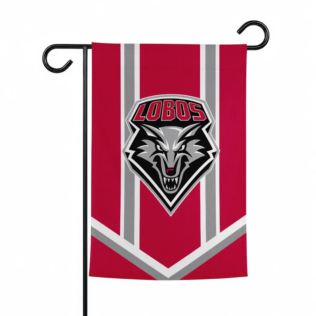 New Mexico Lobos Garden Flag Customized Chevron Stripes Red Best Selling New Mexico Lobos Garden Flag Customized Chevron Stripes Red Best Selling