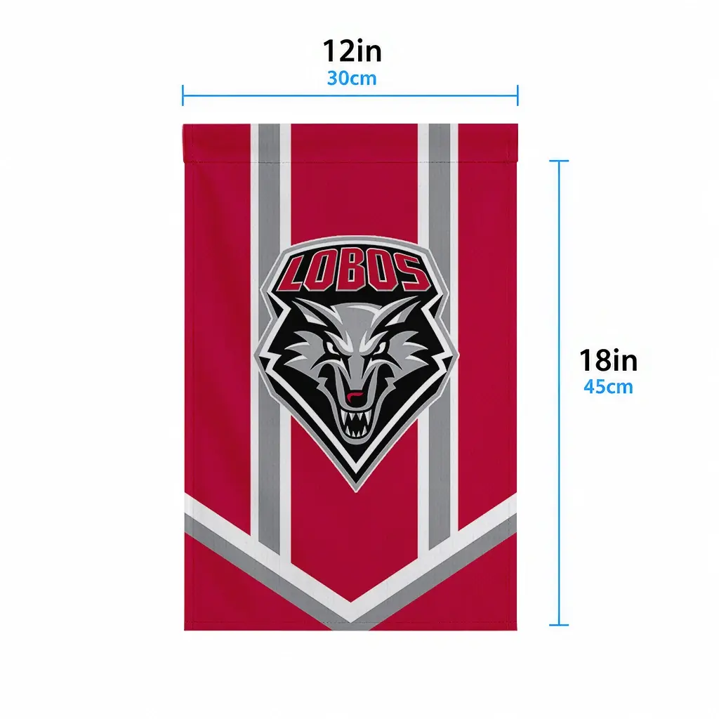 New Mexico Lobos Garden Flag Customized Chevron Stripes Red High Quality New Mexico Lobos Garden Flag Customized Chevron Stripes Red High Quality