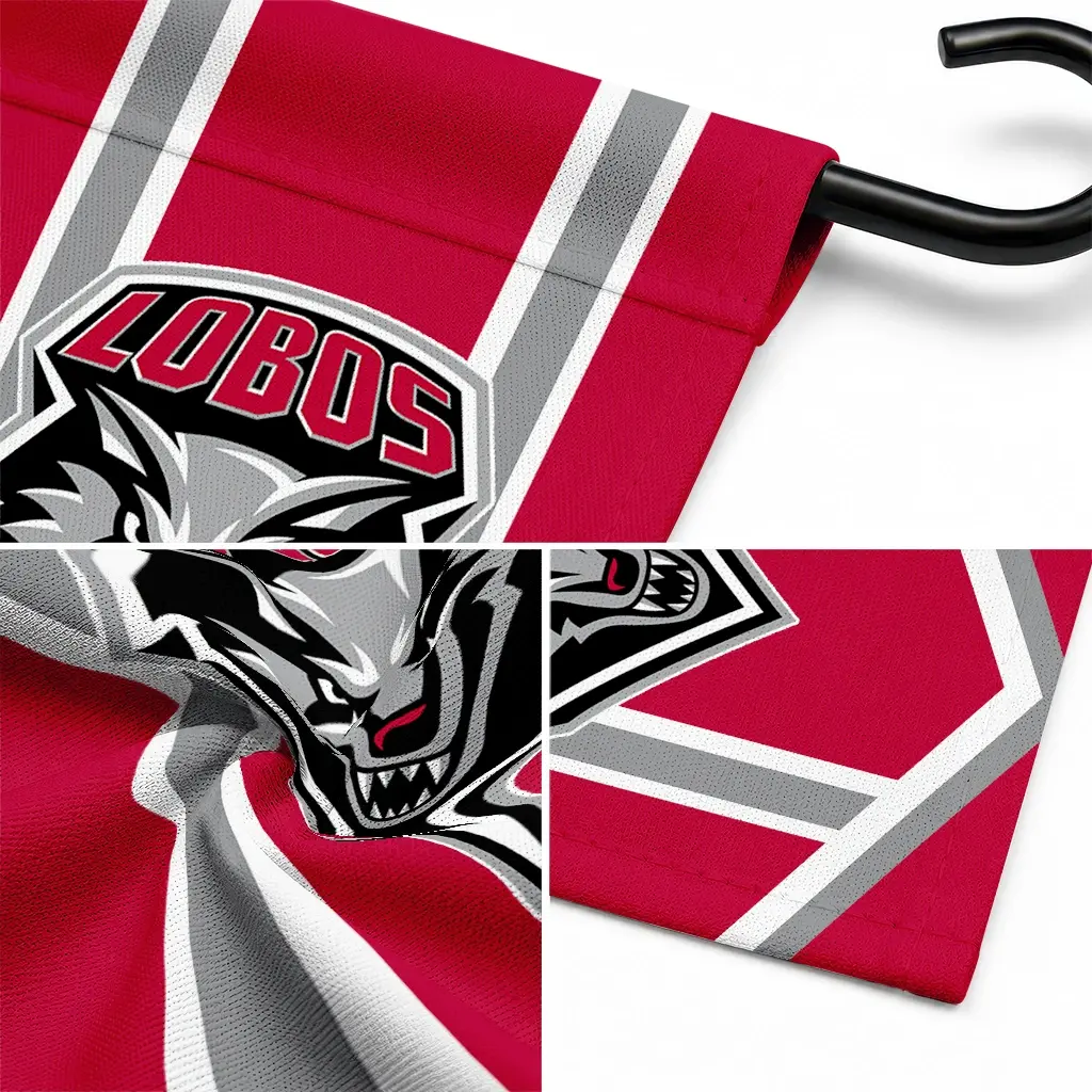 New Mexico Lobos Garden Flag Customized Chevron Stripes Red Latest Model New Mexico Lobos Garden Flag Customized Chevron Stripes Red Latest Model
