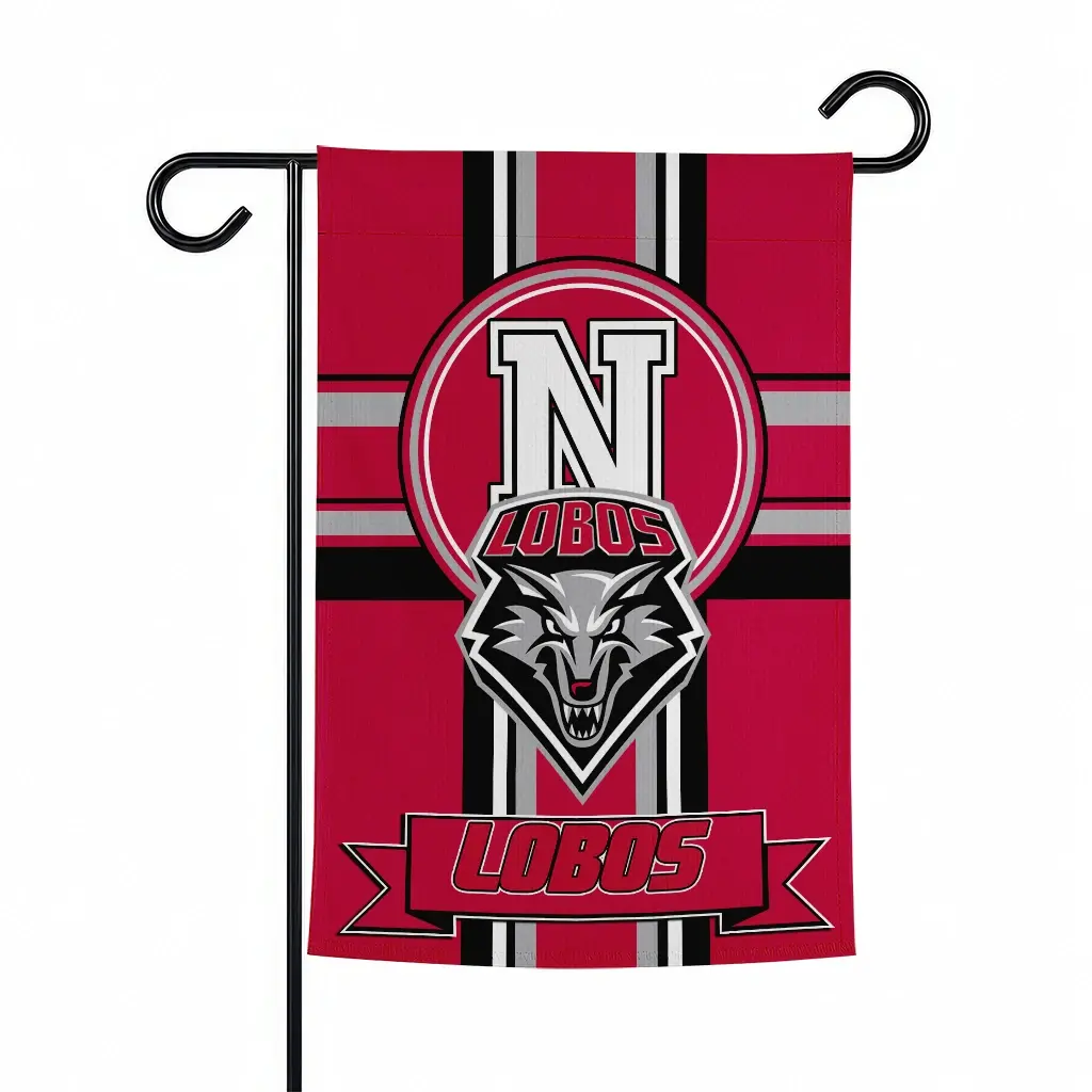 New Mexico Lobos Garden Flag Customized Circle Medallion Red Best Selling New Mexico Lobos Garden Flag Customized Circle Medallion Red Best Selling