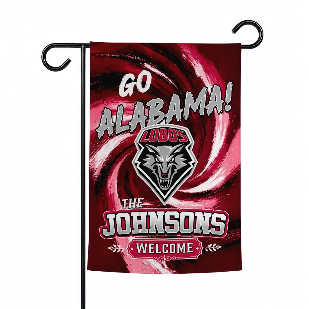 New Mexico Lobos Garden Flag Personalized Swirl Vortex Red Best Selling New Mexico Lobos Garden Flag Personalized Swirl Vortex Red Best Selling