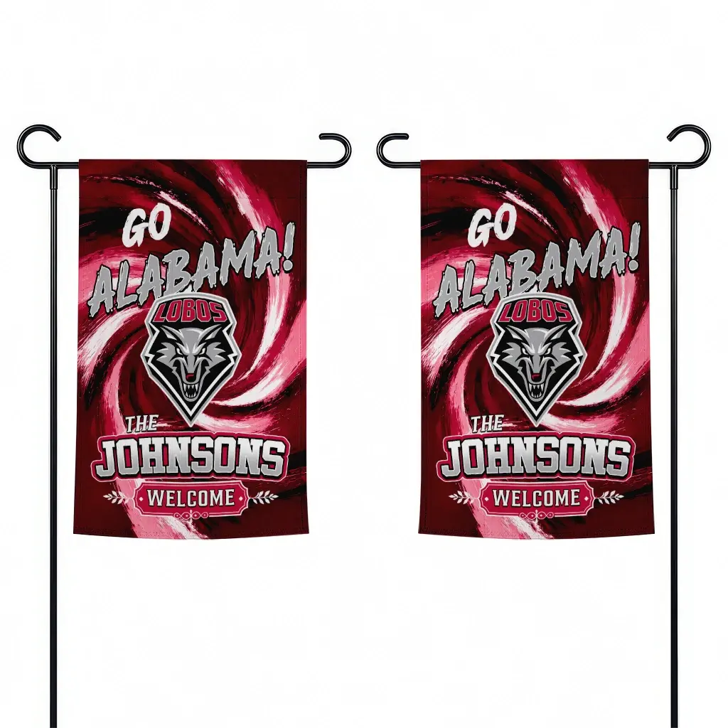 New Mexico Lobos Garden Flag Personalized Swirl Vortex Red Fashion Forward New Mexico Lobos Garden Flag Personalized Swirl Vortex Red Fashion Forward