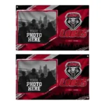 New Mexico Lobos House Flag Custom Framed Photo Red Black Best Selling