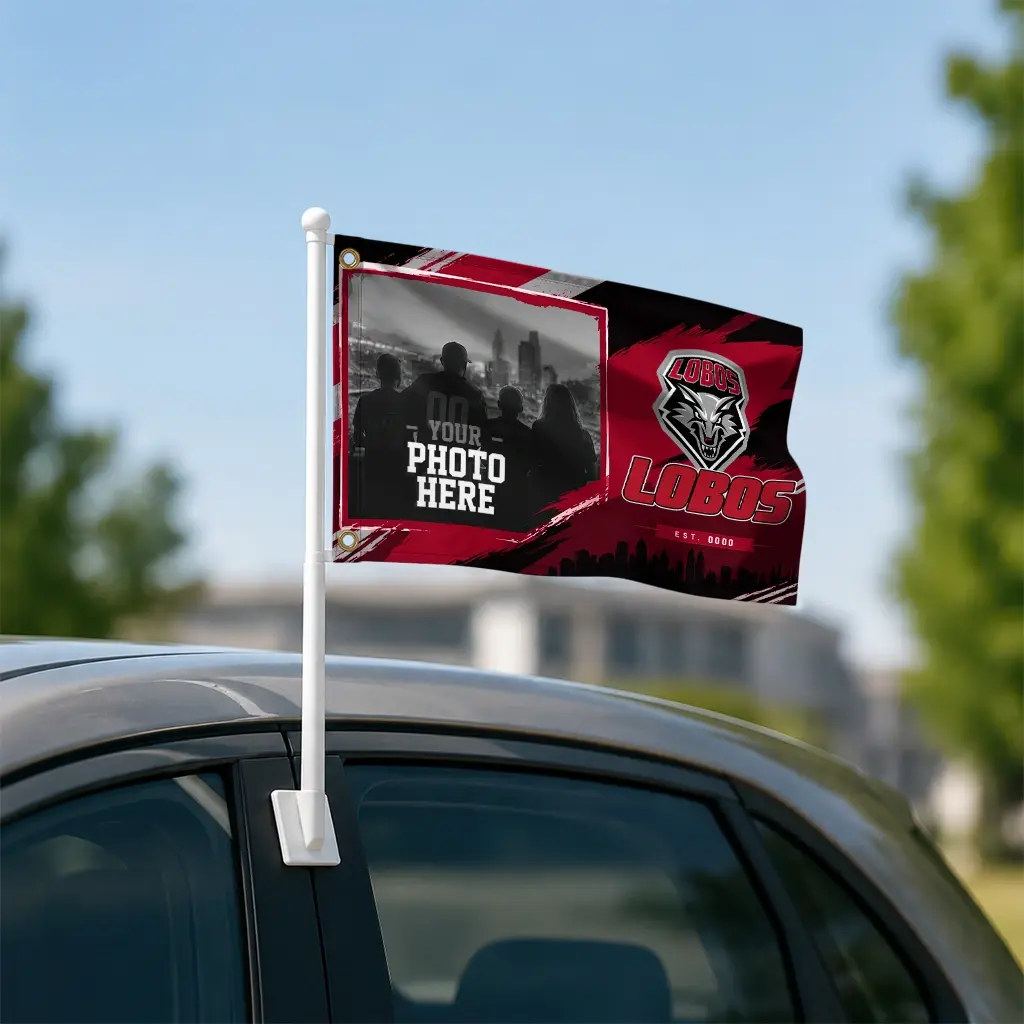 New Mexico Lobos House Flag Custom Framed Photo Red Black Latest Model New Mexico Lobos House Flag Custom Framed Photo Red Black Latest Model