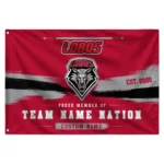 New Mexico Lobos House Flag Customized Brushed Streaks Red Best Selling