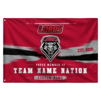 New Mexico Lobos House Flag Customized Brushed Streaks Red Best Selling