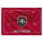 New Mexico Lobos House Flag Customized Ornate Border Red Best Selling