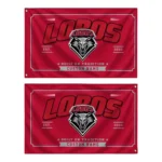 New Mexico Lobos House Flag Customized Ornate Border Red Best Selling