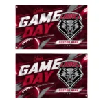New Mexico Lobos House Flag Personalized Action Streaks Red Best Selling