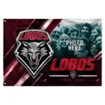 New Mexico Lobos House Flag Personalized Diagonal Stripes Red Best Selling