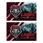 New Mexico Lobos House Flag Personalized Diagonal Stripes Red Best Selling