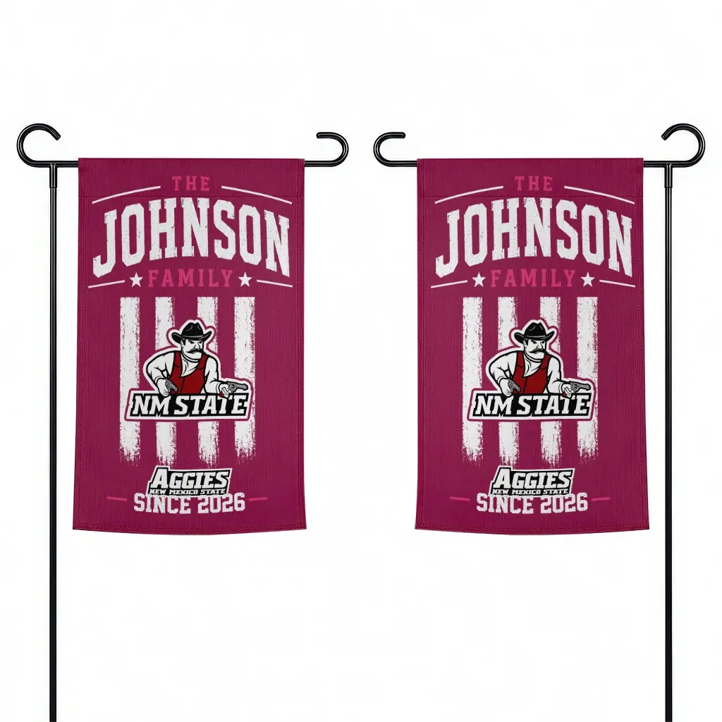 New Mexico State Aggies Garden Flag Custom Distressed Stripes Crimson Fashion Forward New Mexico State Aggies Garden Flag Custom Distressed Stripes Crimson Fashion Forward