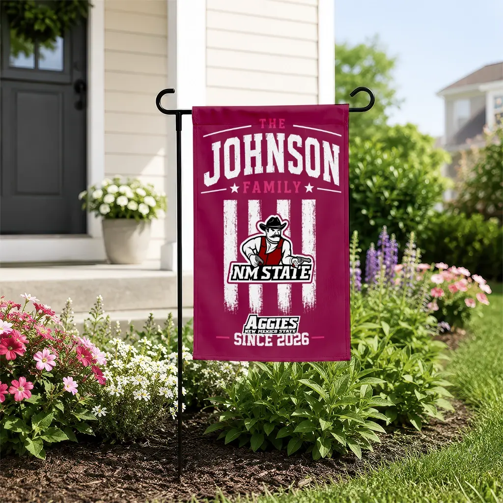 New Mexico State Aggies Garden Flag Custom Distressed Stripes Crimson New Arrival New Mexico State Aggies Garden Flag Custom Distressed Stripes Crimson New Arrival