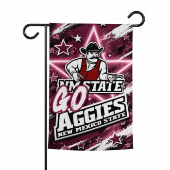 New Mexico State Aggies Garden Flag Personalized Glowing Star Crimson Best Selling