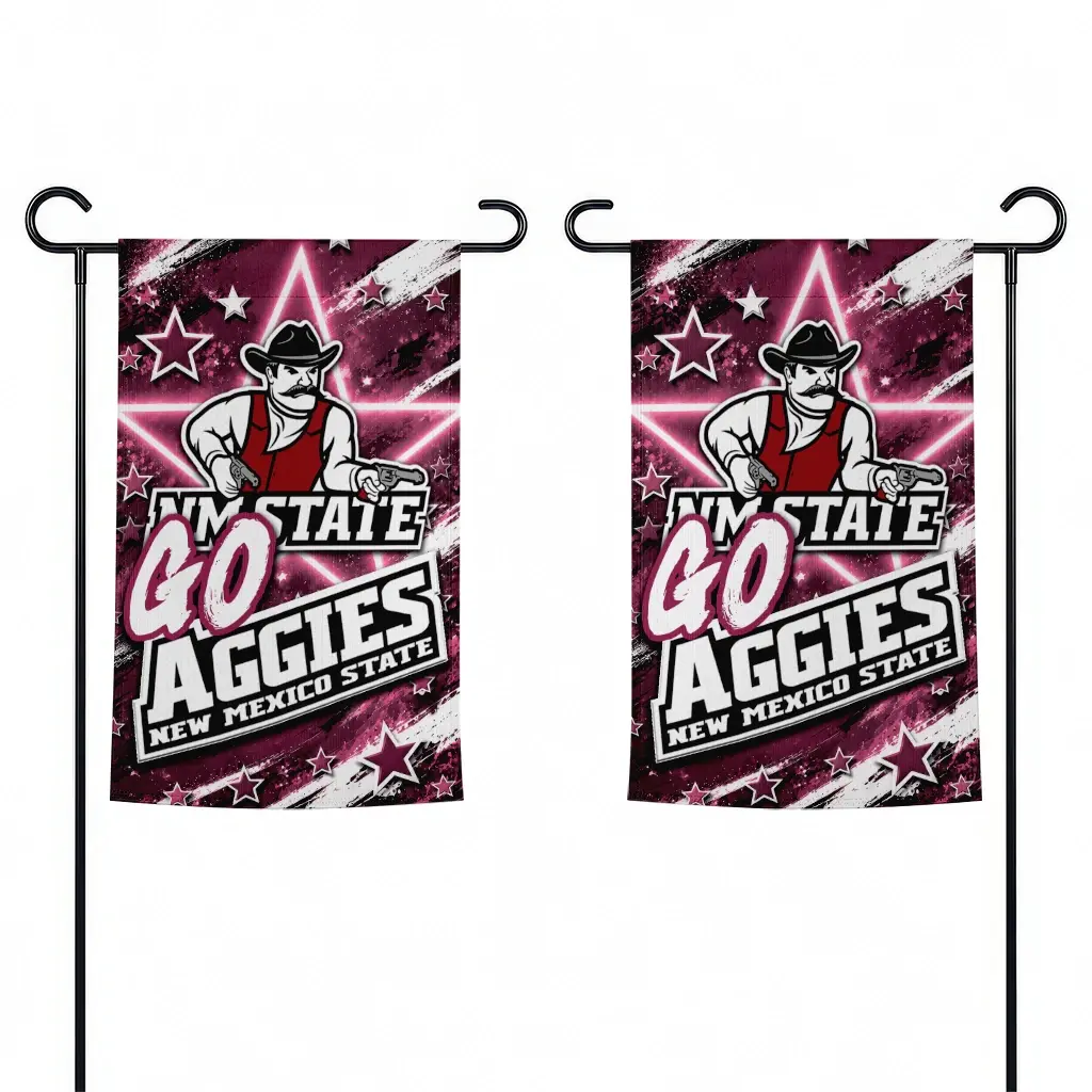 New Mexico State Aggies Garden Flag Personalized Glowing Star Crimson Fashion Forward New Mexico State Aggies Garden Flag Personalized Glowing Star Crimson Fashion Forward