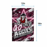 New Mexico State Aggies Garden Flag Personalized Glowing Star Crimson Best Selling
