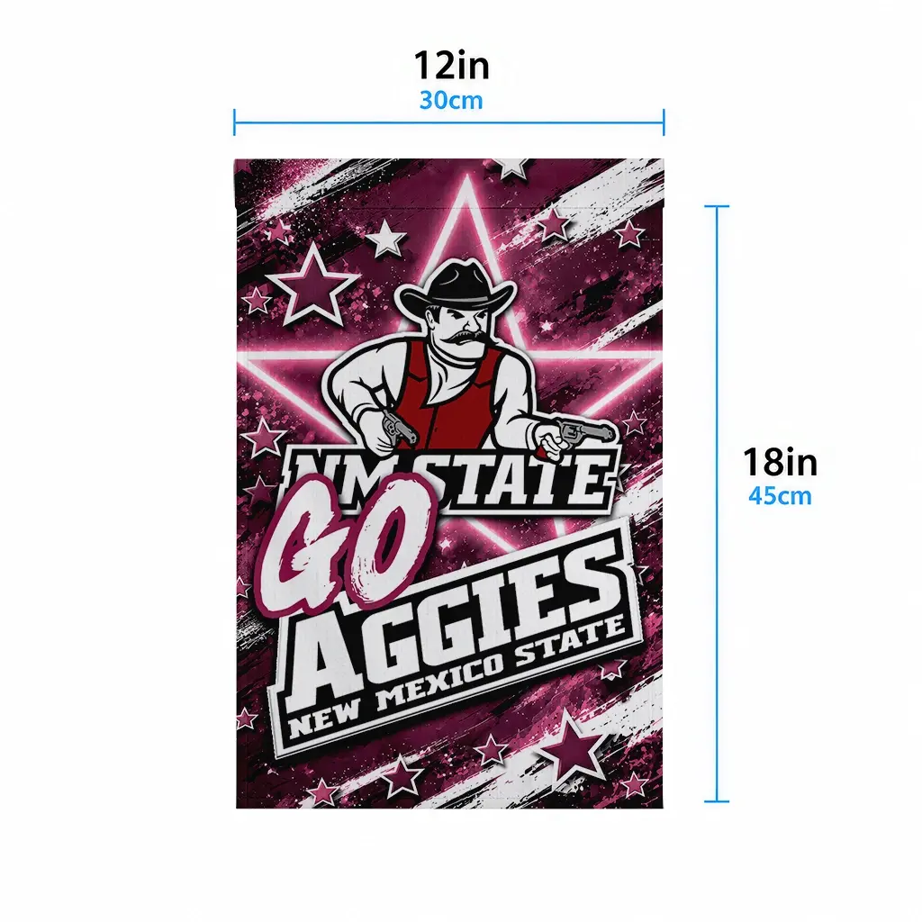 New Mexico State Aggies Garden Flag Personalized Glowing Star Crimson High Quality New Mexico State Aggies Garden Flag Personalized Glowing Star Crimson High Quality
