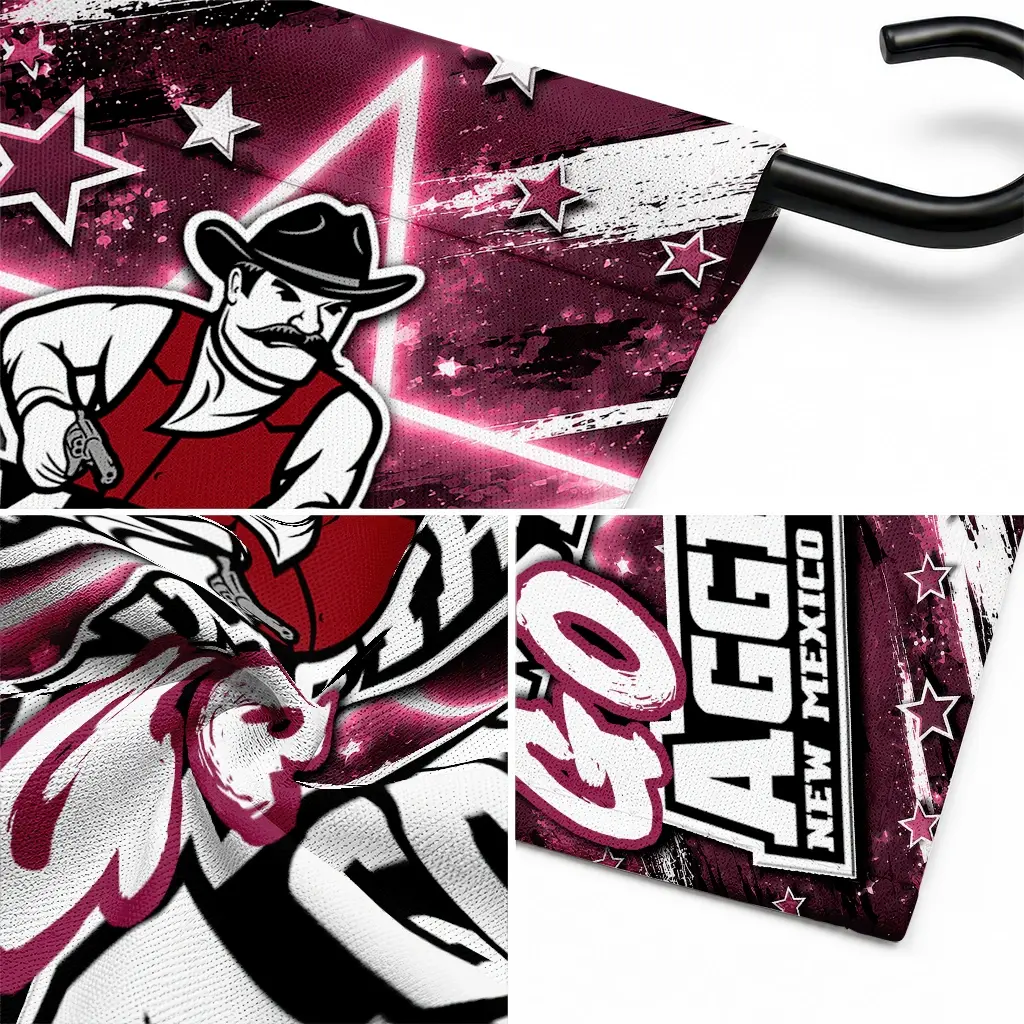 New Mexico State Aggies Garden Flag Personalized Glowing Star Crimson Latest Model New Mexico State Aggies Garden Flag Personalized Glowing Star Crimson Latest Model